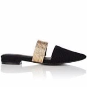 Authentic Barneys New York Pointed-Toe Mules